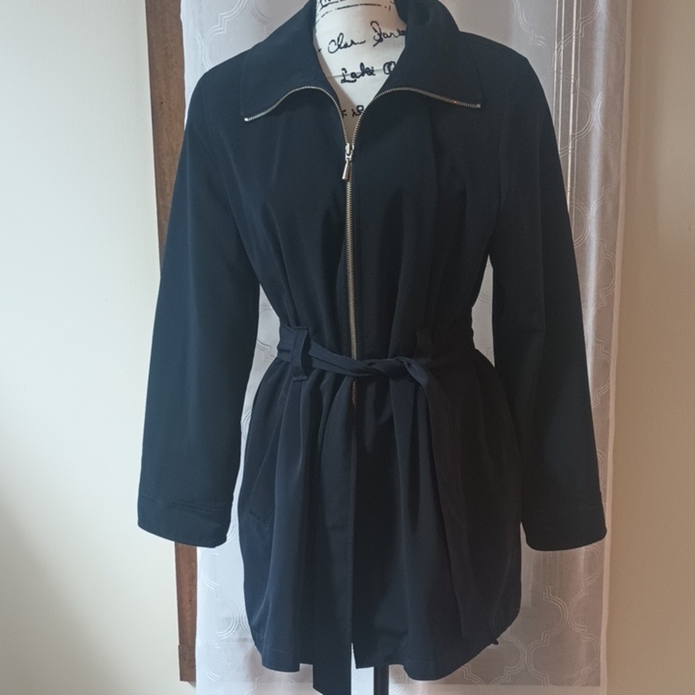 The Limited Dark Navy Belted Trench Coat
